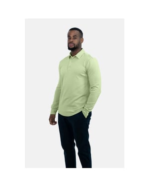 Vercate Strijkvrij poloshirt green lemon