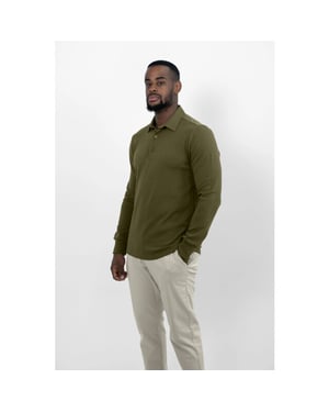 Vercate Strijkvrij poloshirt olijfgroen