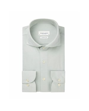 Profuomo Japanese knitted overhemd met lange mouwen