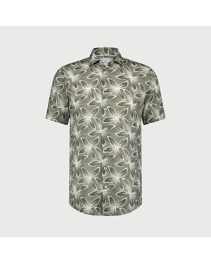 Blue Industry Cotton linnen overhemd korte mouw |