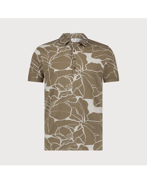 Blue Industry De bloemdessin polo |