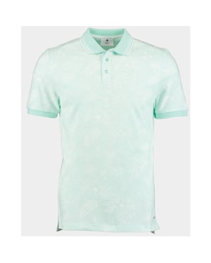 Bos Bright Blue Polo korte mouw ken polo oxford aop 24108ke09bo/313 mint