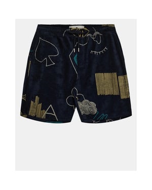 Anerkjendt Aklt jan frotte aop shorts 901599 sky captain