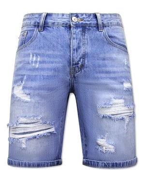 Enos Korte broek met gaten denim short