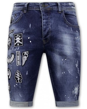 Local Fanatic Korte broek slim fit met patches 1018