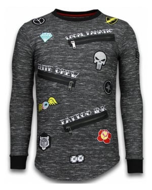 Local Fanatic Longfit embroidery sweater patches