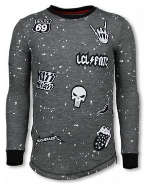 Local Fanatic Longfit embroidery sweater patches