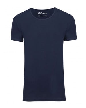 Garage Basis t-shirt diepe ronde hals bodyfit