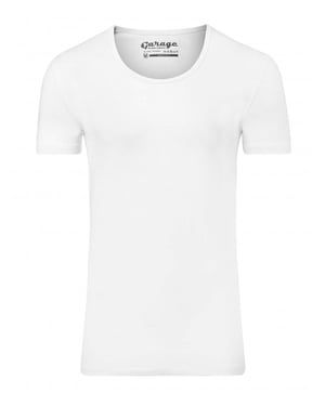 Garage Basis t-shirt diepe ronde hals bodyfit