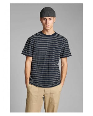 Anerkjendt Curv stripe t shirt sky captain 900122