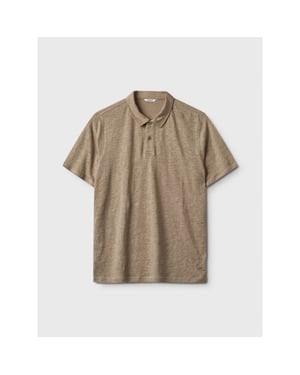 Gabba Duke linen polo ss 10806 coriander