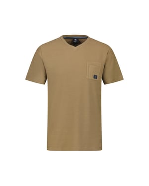 Lerros Heren v-hals shirt 24531801 738 desert sand