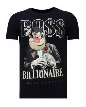 Local Fanatic Billionaire boss rhinestone t-shirt