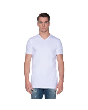 Slater Regular fit extra long t-shirt v-hals