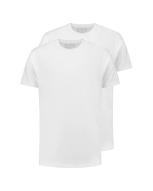 Slater T-shirts 2500 basic 2-pack o-neck white