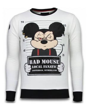 Local Fanatic Bad mouse rhinestone sweater