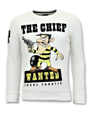 Local Fanatic Rhinestones sweater the chief wanted trui