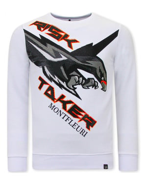 Montfleuri Sweater met print eagle head