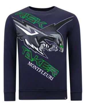 Montfleuri Sweater met print eagle head