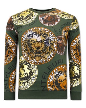 Montfleuri Sweater met print leeuw head