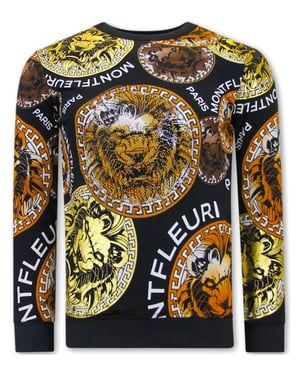 Montfleuri Sweater met print leeuw head