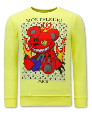 Montfleuri Sweater met print monster teddy bear