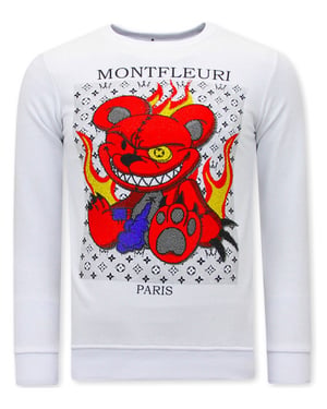 Montfleuri Sweater met print monster teddy bear
