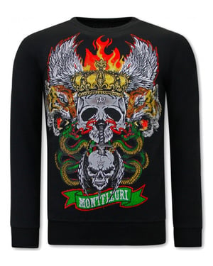 Montfleuri Sweater met print skull head