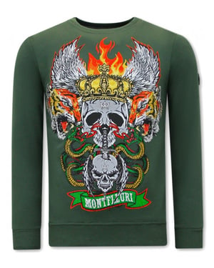 Montfleuri Sweater met print skull head