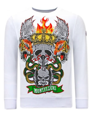 Montfleuri Sweater met print skull head