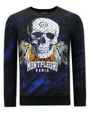 Montfleuri Sweater met print skull tiger