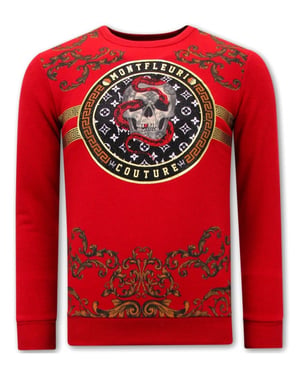 Montfleuri Sweater met print snake skull
