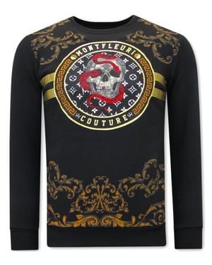 Montfleuri Sweater met print snake skull