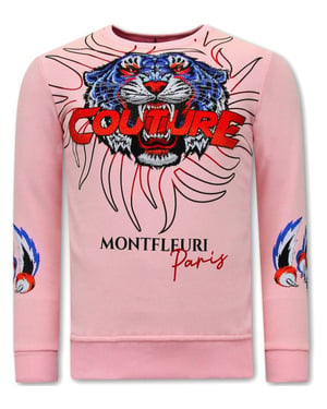 Montfleuri Sweater met print tiger couture