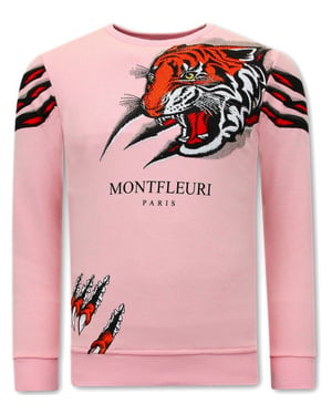Montfleuri Sweater met print tiger head