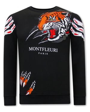 Montfleuri Sweater met tiger head