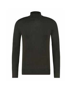 Purewhite Essential knit mockneck army