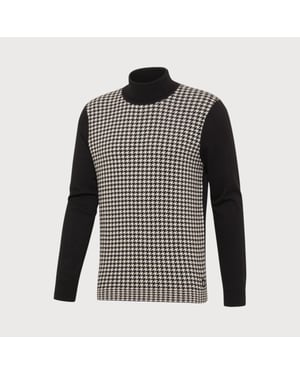 Blue Industry Koltrui met pied de poule motief |