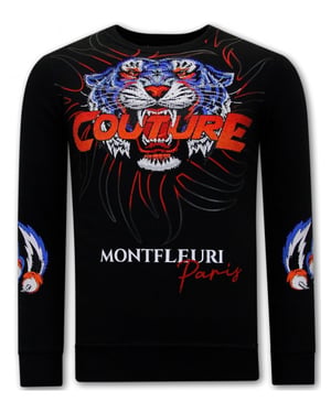 Montfleuri Sweater met print tiger couture