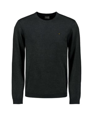No Excess Pullover crewneck 2 coloured melang dark grey