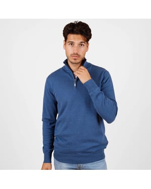 Q1905 Trui kralingen denim melange