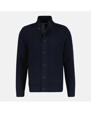 Lerros Grof gebreid vest met kabelpatroon