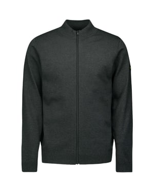 No Excess Cardigan 2 coloured melange dark grey