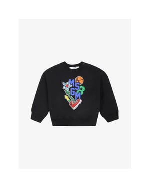 Msgm Jongens sweater zwart print