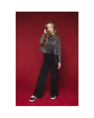 Looxs Revolution Cropped blazer grey melee voor meisjes in de kleur