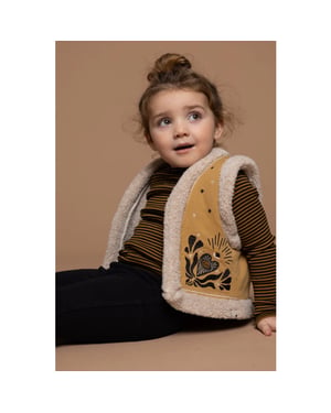 Looxs Revolution Meisjes gilet boho oker