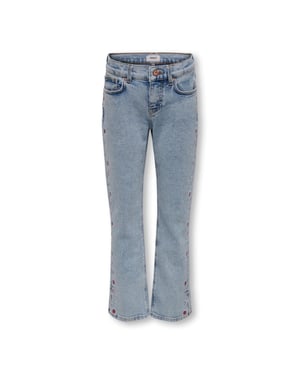 Only Kogbillie str slit embroidery dnm j blue denim