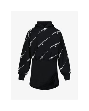 Msgm Meisjes jurk zwart wit logo