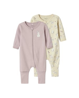 Name It Baby pyjama nbfnightsuit rabbit zip 2-pack