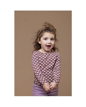 Looxs Revolution Longsleeve retro lila voor meisjes in de kleur